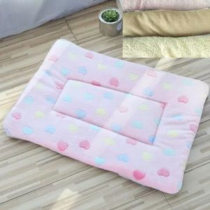 Dog mat fleece pink hearts LARGE 110x75cm pet